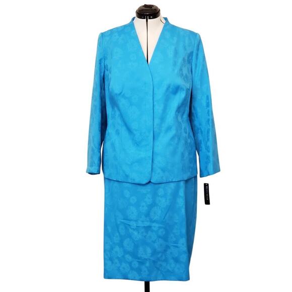 Turquoise John Meyer Skirt Suit - Size 16W | New w/ Tags | Church & Event Ready - Picture 1 of 13